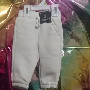 Okie Dokie White Sweatpants with Comfortable Fit